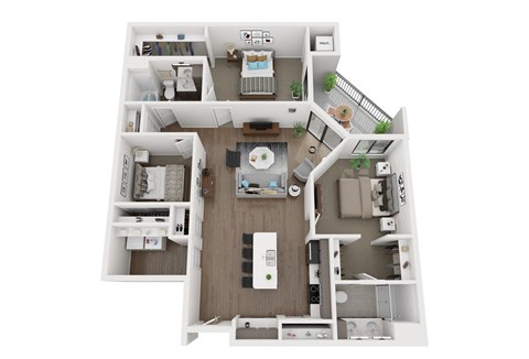 D Floor Plan at EagleRidge Plaza Residences, Fargo